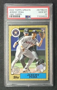 Jeremy Pena 2022 Topps Update 1987 Rookie RC PSA 10 Houston Astros - Bild 1 von 2