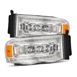 AlphaRex For 02-05 Dodge Ram Truck NOVA LED Projector Headlights Lamps Chrome - Picture 1 of 8