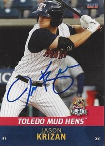 Jason Krizan 2015 Toledo Mud Hens Signed Card