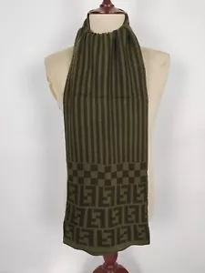 FENDI genuine vintage Green wool winter scarf scarves - Picture 1 of 6
