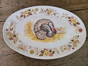 VERY NICE LARGE VINTAGE APOLLO WARE MELMAC TURKEY TRAY / PLATTER 21" X 14.5" - Picture 1 of 10