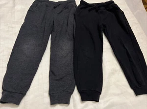 LEE BOYS 2-PACK JOGGER  Black Gray PULL UP PANTS SZ XS 5 - Picture 1 of 7