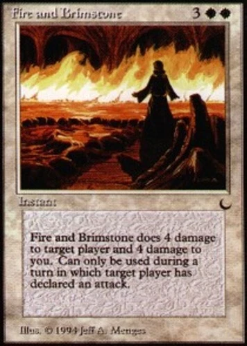 Fire and Brimstone ~ Moderately Played The Dark MTG Magic UltimateMTG White Card - Image 1 of 1