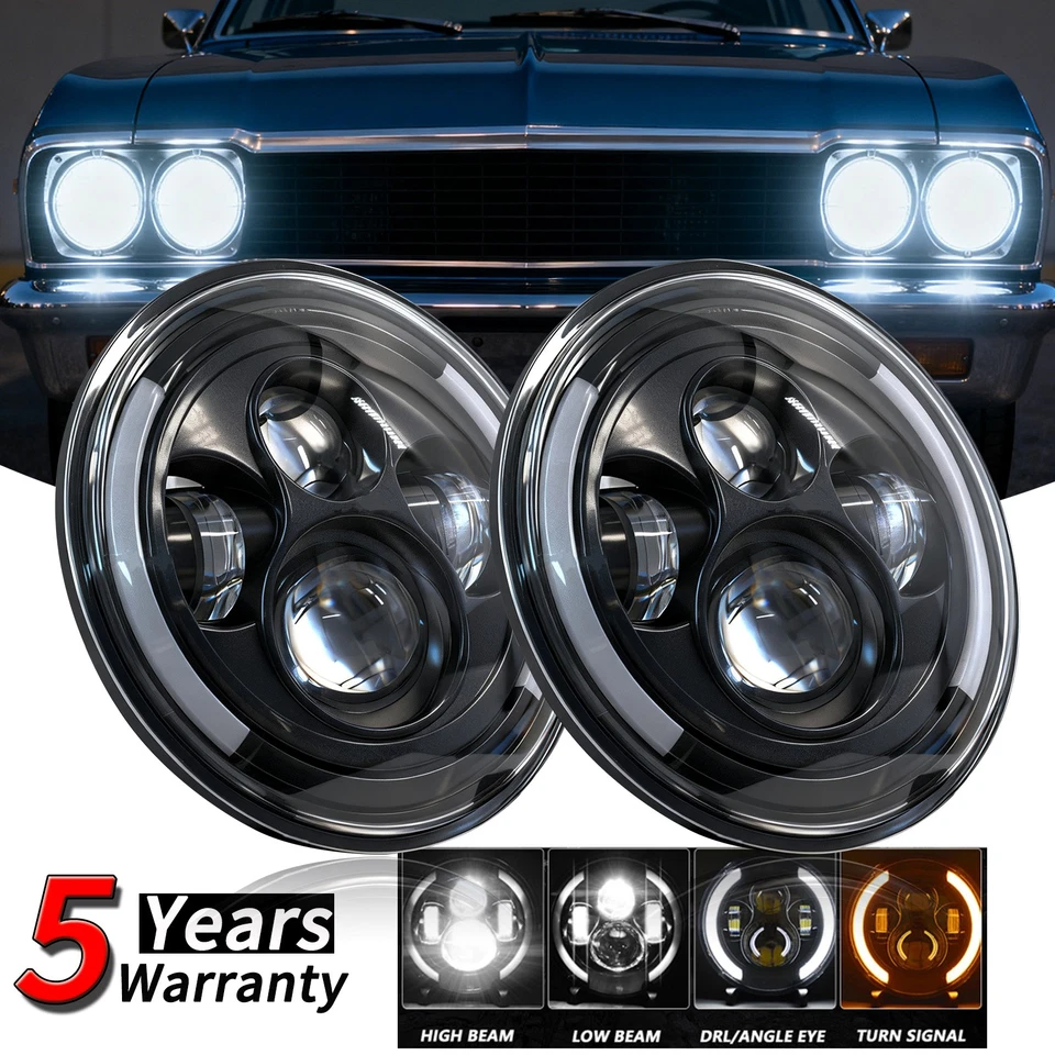 Faros LED de haz alto/bajo con DRL 7" pulgadas para Ford Falcon Sedán Entrega 1961-1965 Foto 1 de 4