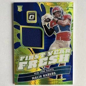 2024 Donruss Optic Malik Nabers Mem Patch Giants rookie First Year Fresh - Picture 1 of 6