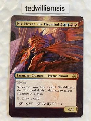 Niv-Mizzet, the Firemind MtG Guildpact Altered Art Extended & Borderless - Image 1 of 4