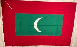 Vintage 1976 U.S. Government Issued Maledive Island Cotton Flag 6x9’ 6205 - Bild 1 von 12