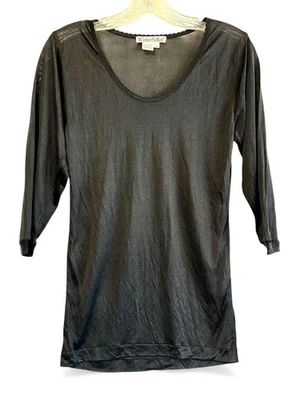 Top Pullover Negro WinterSilks Manga Larga, Escote Redondo Capa Base, Talla S Foto 1 de 3