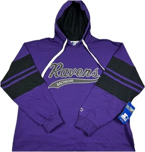 Baltimore Ravens Starter Womens Hoodie Size XL Purple Bump And Run Long Sleeve - Picture 1 of 17