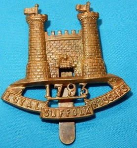 EDLES LOYAL SUFFOLK YEOMANRY HUSAREN REGIMENT MILITÄR MÜTZENABZEICHEN 1. WELTKRIEG ÄRA - Bild 1 von 2