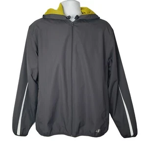 NordicTrack Mens Full Zip Hooded Mesh Lined Windbreaker Running Jacket Size MED - Picture 1 of 12