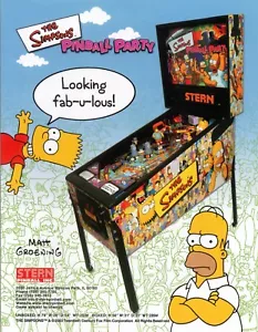 2003 STERN THE SIMPSONS PINBALL PARTY PINBALL FLYER - Picture 1 of 2
