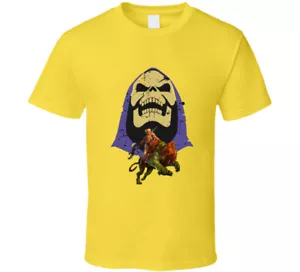 Masters Of The Universe Skeletorl He-man Battle Cat T-shirt And Apparel T Shirt - Picture 1 of 3