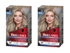 2x Schwarzkopf Brillance 2-in-1 Aufheller & Farbe 816 Kühles Aschblond EA627718 - Bild 1 von 1