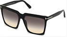 Tom Ford FT 0764 Sabrina 01B Shiny Black/Smoke Gradient Women's Sunglasses