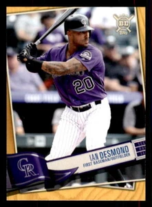 2019 Topps Big League Gold #209 Ian Desmond Colorado Rockies - Picture 1 of 2