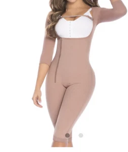FAJA D'PRADA 12174 POST SURGERY FULL BODY SHAPER SLEEVES BUST FREE. LARGE - Picture 1 of 5