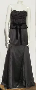 WHITE HOUSE BLACK MARKET Strapless Satin Corset Formal Dress size 8 w/Train - Picture 1 of 8