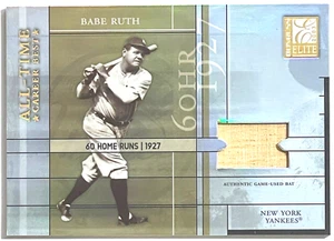2003 Donruss Elite Refractor Babe Ruth Authentic Game Used Bat Relic #AT-1 /60 - Picture 1 of 2
