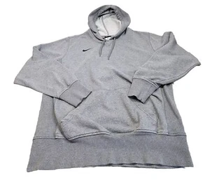 Nike Pullover Sweatshirt Hoodie Boys XL Gray Heathered Embroidered Logo Swoosh - Picture 1 of 16