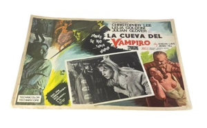 Vintage La Cueva Del Vampiro Lobbykarte Horrorfilm Poster Mexiko Theater Tod - Bild 1 von 7