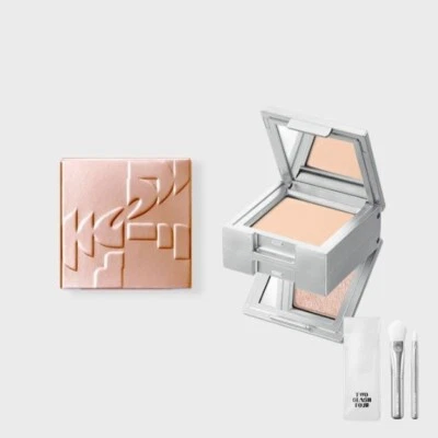TWO SLASH FOUR Strobing Face Cube#Peach+Mini Brush 3.4g By RISABAE - Image 1 of 4
