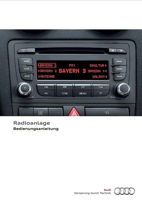 Radio CD Teléfono Audi A3 Manual de instrucciones Alemán - Imagen 1 de 4