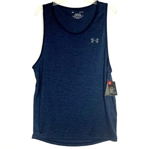 NEW Under Armour The Tech Tank Mens Blue Lightweight Activewear Polyester Size M - Picture 1 of 9