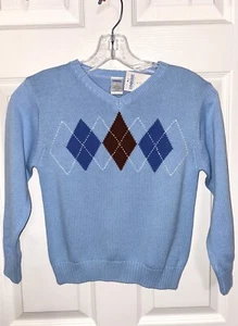 Gymboree Boys Blue Argyle Sweater, Size 6, NWT - Picture 1 of 3