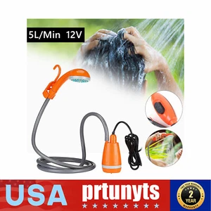 Soffione doccia acqua esterno portatile 62W 12V per campeggio escursionismo kit - Foto 1 di 24