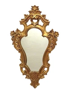 Antique Italian Giltwood Wall Mirror Rococo Style - Picture 1 of 5
