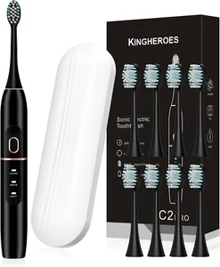 Electric Toothbrush Set, Comes with 8 Brush Heads & Travel Case 4 Modes - Picture 1 of 11