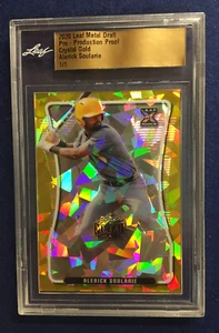 2020 Leaf Metal Draft Alerick Soularie Pre-Production Proof Crystal Gold 1/1 - Picture 1 of 2