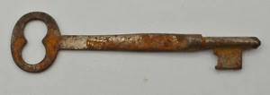 Vintage Solid Barrel Flat Shank Antique Skeleton Key - Picture 1 of 3