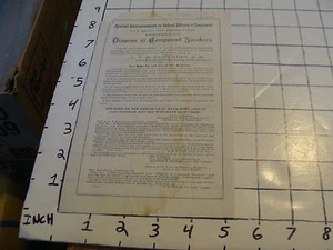 Vintage paper: 1896 ad sheet for DIAGRAM OF COMPOUND NUMBERS stained - Picture 1 of 1