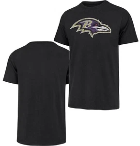Baltimore Ravens Distressed Men's Size Small Black Primary Logo T-Shirt - Picture 1 of 4