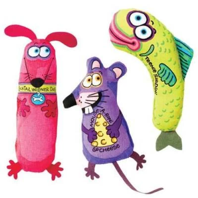 3 Pack Fat Cat Appeteasers Catnip Perfect Bite Sized Toy Play Time Stalk Capture - Image 1 of 4