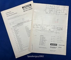 Original UHER Schaltplan & Teileliste / SG 630 Logic - Bild 1 von 1
