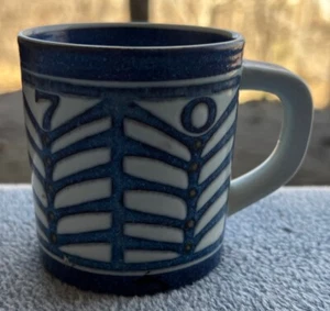 Royal Copenhagen Fajance 1970 Annual Dated 3” Coffee Mug Artisan Design Denmark - Picture 1 of 6