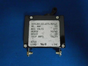 AA1-BO-22-615-3D1-C 250AC/30 VDC 10A VAC/5A VDC CIRCUIT BREAKER NEW OLD STOCK - Picture 1 of 6