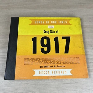 BOB GRANT & HIS ORCHESTRA SONG HITS OF 1917 Complete Decca Album A-1917 4x78 - Picture 1 of 9