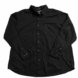 Camisa Northcrest Clásica Abotonada Negra Para Hombre Talla XL 46-48 Manga Larga - Imagen 1 de 9
