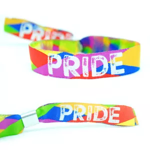 PRIDE Wristband - Gay Pride Parade Wristbands - LGBT Rainbow Pride Accessories - Picture 1 of 10