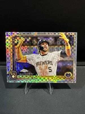 2025 Topps Chrome - Garrett Mitchell #28 X-Fractor - Image 1 of 2
