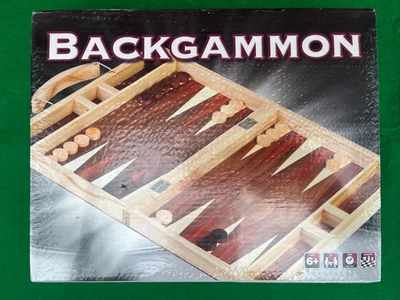 NEW & SEALED Wooden Folding Travel Backgammon Board Game Set Christmas gift idea - Image 1 of 3