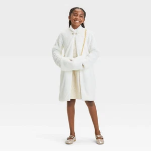 Girls' FAO Schwarz Faux Fur Coat & Dress Set - Picture 1 of 10