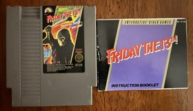 NES Nintendo Friday the 13th with instructions