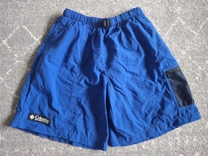 Vintage Columbia Shorts Herren S blau Nylon Cargo Mesh gefüttert Gürtel Sportbekleidung 8" - Bild 1 von 6