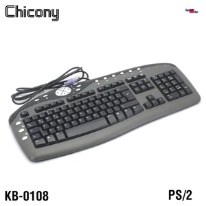 CHICONY KB-0108 PS/2 KEYBOARD TASTATUR COMPUTER DE GERMAN PS2 QWERTZ ALTE OLD PC - Picture 1 of 6
