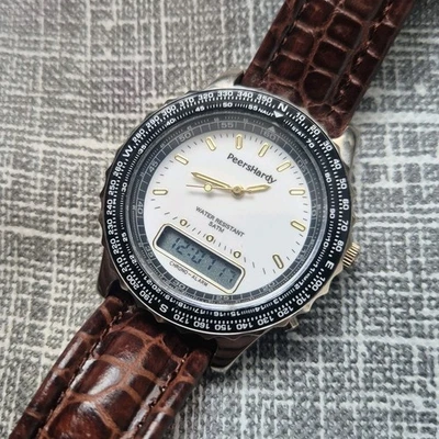 Mens Peershardy Vintage Pilot Style Chronograph Alarm Watch - Image 1 of 4